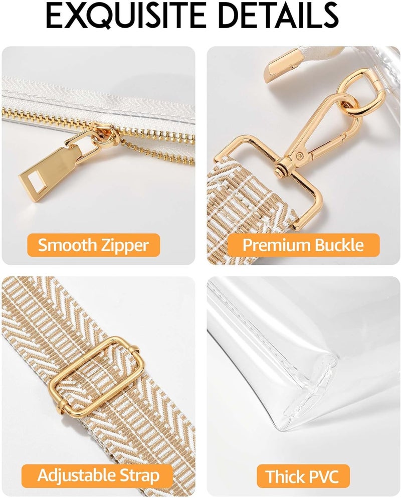 Lorbro Clear Purse for Women Stadium Approved, Clear Crossbody Bag with Zipper Closure, Transparent Purse for Concert Sports - Image 4